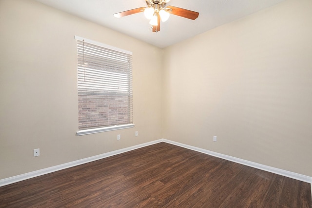11430 Alcott Dr, Montgomery, TX 77356 - unfurnished room featuring ceiling fan and dark hardwood / wood-style flooring