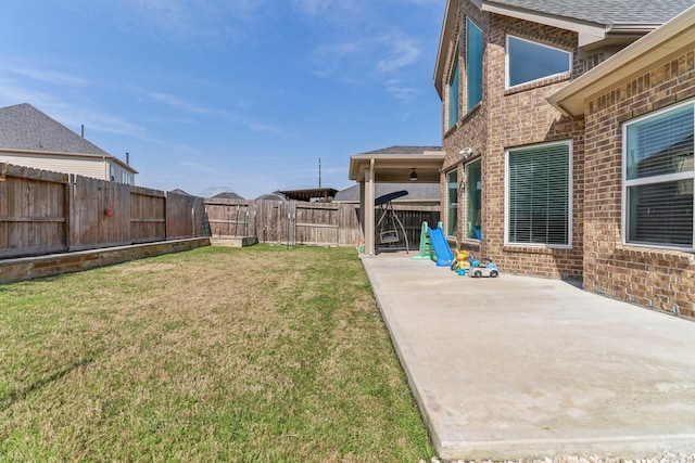 view of yard with a patio