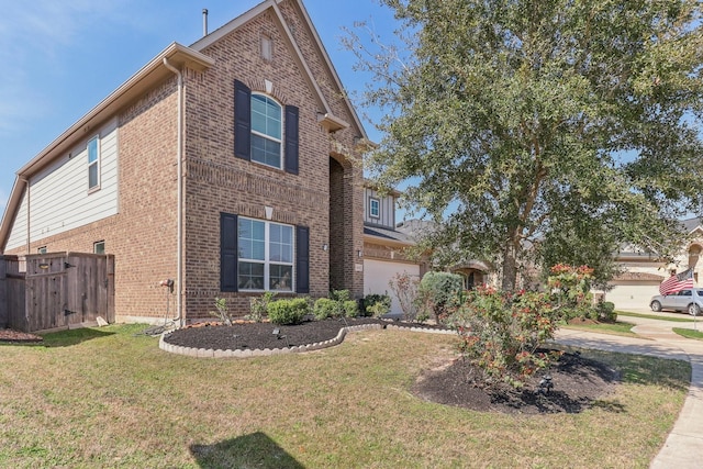 view of front of house with a front lawn