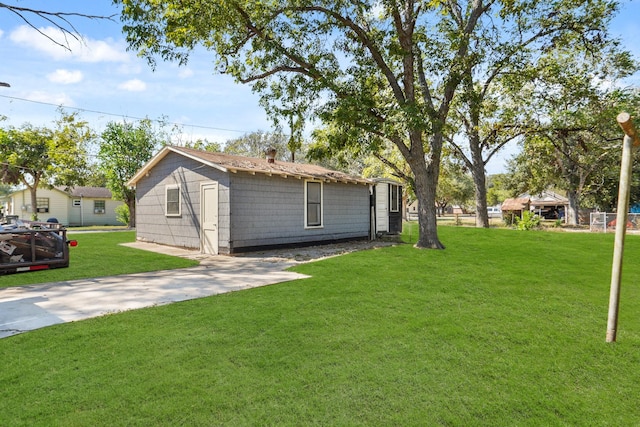 exterior space with a front lawn