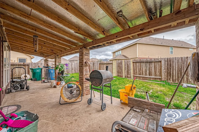 view of patio featuring area for grilling