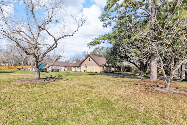 view of yard with a playground