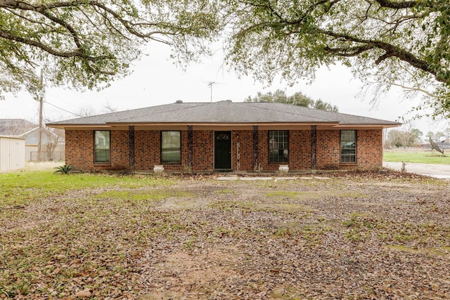 view of single story home