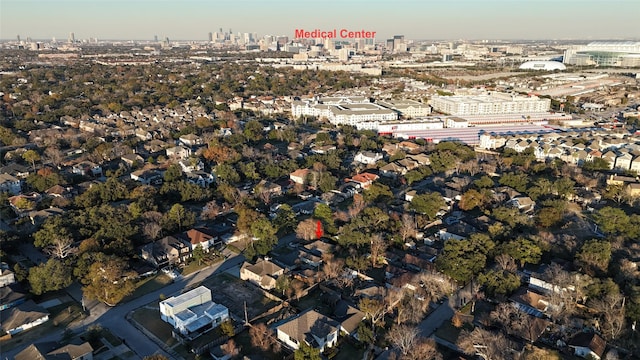 bird's eye view featuring a view of city