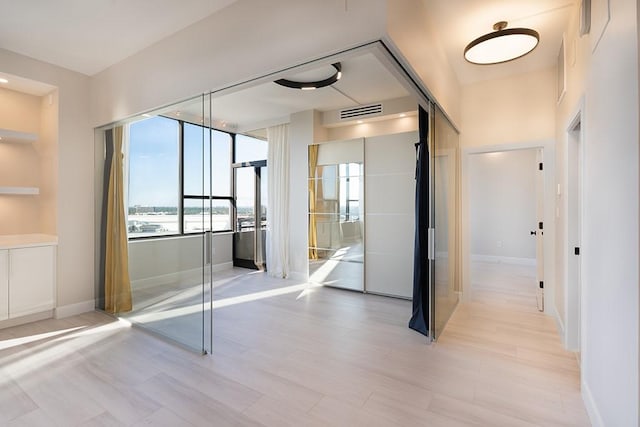 interior space with light wood-type flooring