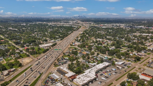 aerial view featuring a city view