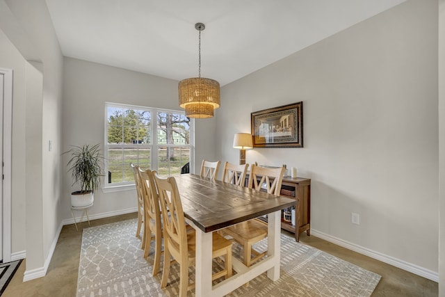 view of dining area