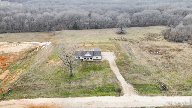 drone / aerial view featuring a rural view