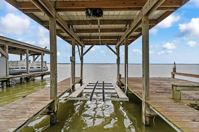 308 Lakeshore S, Onalaska, TX 77360 - view of dock with a water view and boat lift