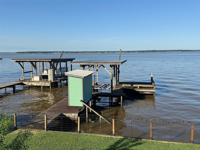 308 Lakeshore S, Onalaska, TX 77360 - view of dock with a water view and boat lift