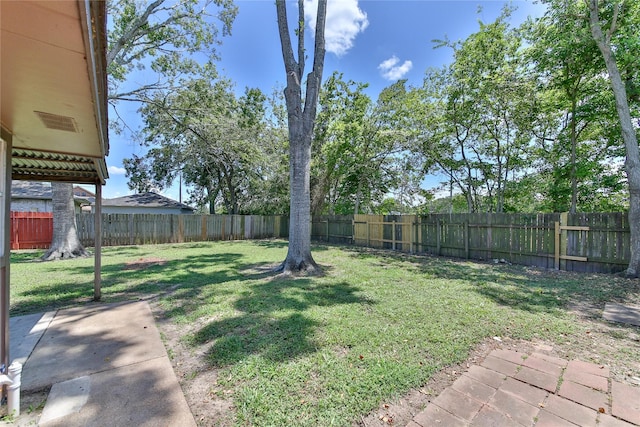 view of yard featuring a patio