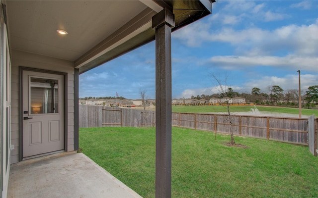 view of yard with a patio