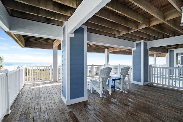 19307 Shores Dr, Galveston, TX 77554 - view of wooden deck