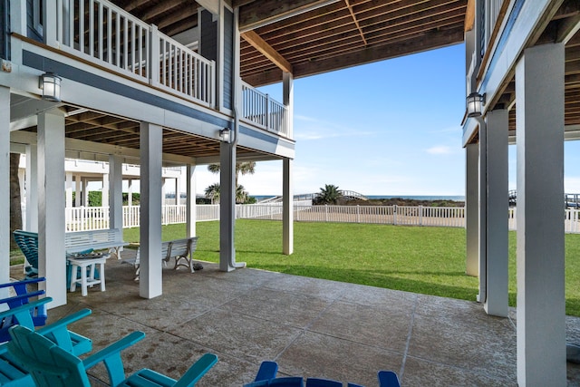 19307 Shores Dr, Galveston, TX 77554 - view of patio / terrace with a balcony