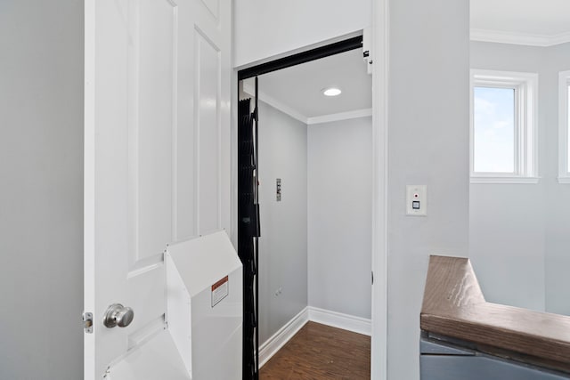 19307 Shores Dr, Galveston, TX 77554 - interior details with ornamental molding and wood-type flooring