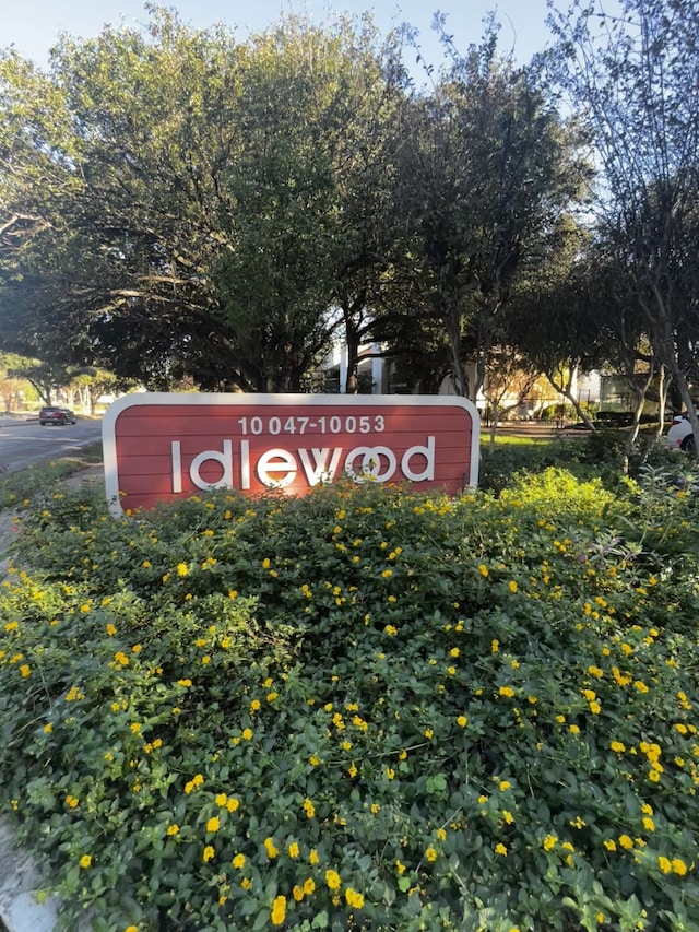 view of community sign