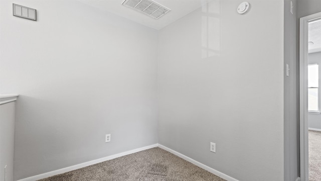 interior space featuring visible vents and baseboards