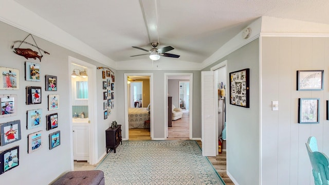 29331 County Rd 25, Damon, TX 77430 - interior space with ceiling fan and wood-type flooring