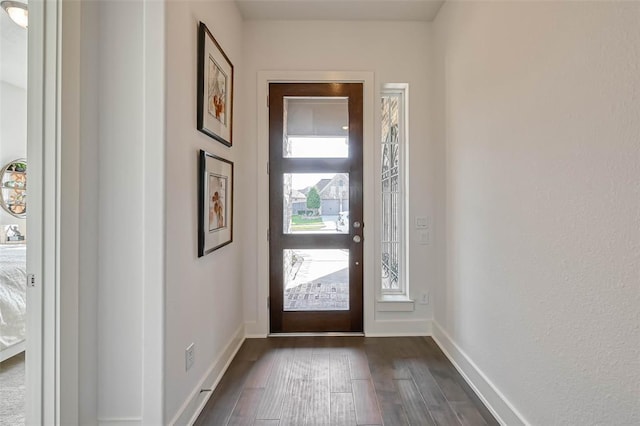 entryway featuring dark hardwood / wood-style floors