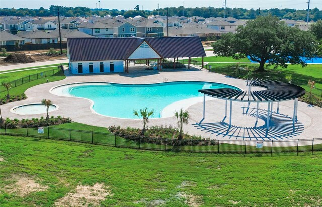 23506 Daisy Grubber Ln, Hockley, TX 77447 - community pool featuring a residential view and a patio