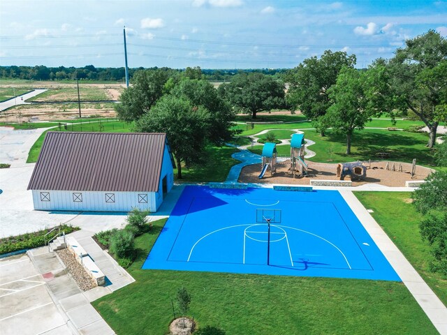 23506 Daisy Grubber Ln, Hockley, TX 77447 - view of community featuring a yard and community basketball court