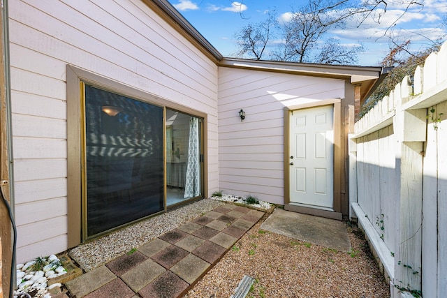 view of doorway to property