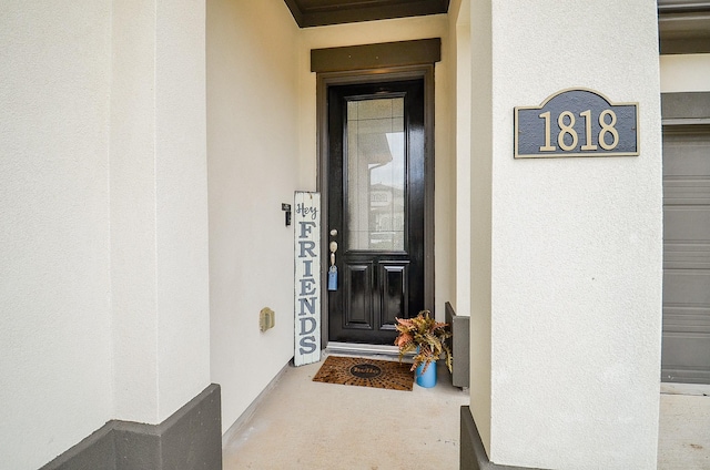 view of doorway to property