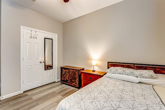 bedroom featuring hardwood / wood-style floors