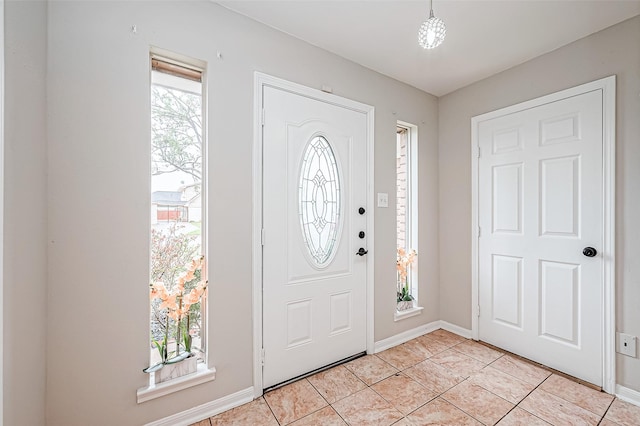 view of tiled entryway