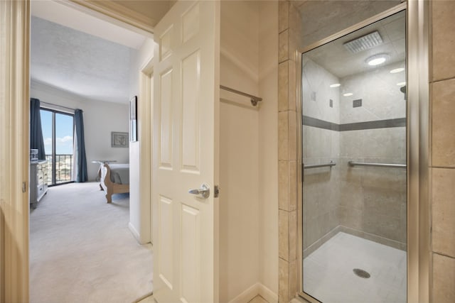 bathroom featuring walk in shower