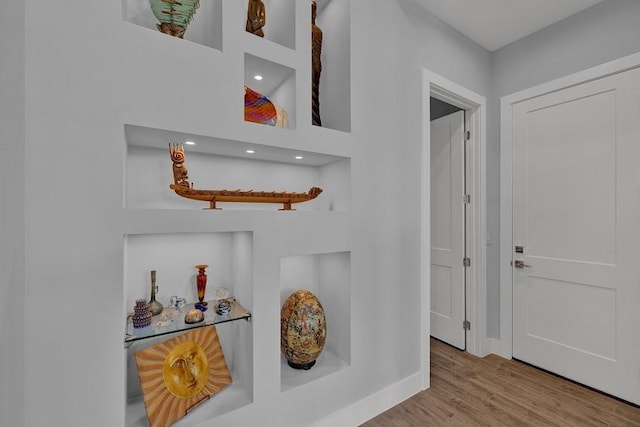 entrance foyer featuring light wood-type flooring