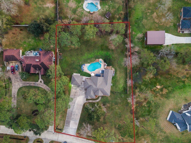 birds eye view of property