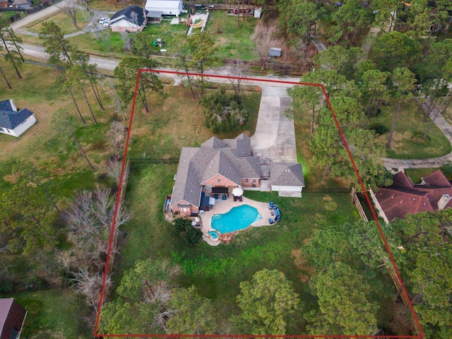 birds eye view of property