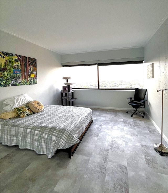 bedroom with baseboards