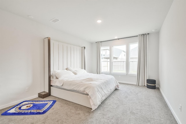 view of carpeted bedroom