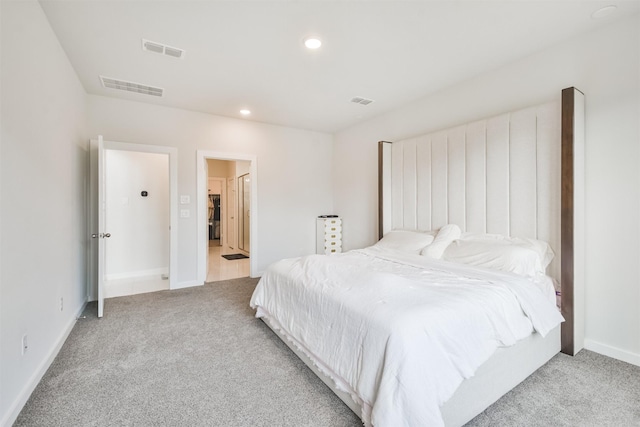 view of carpeted bedroom