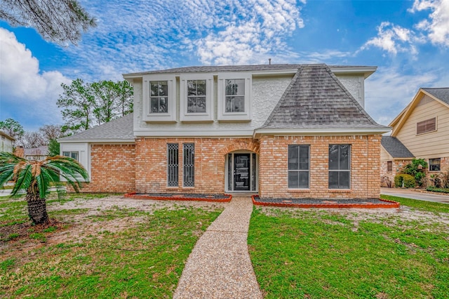 view of front of house with a front yard