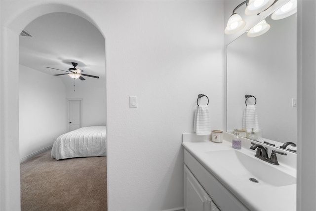 18007 Stari Most Ln, Houston, TX 77044 - bathroom with ceiling fan and vanity