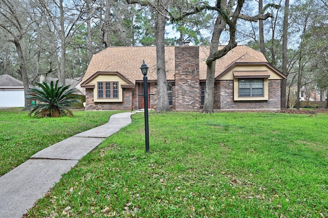 view of front of home featuring a front yard