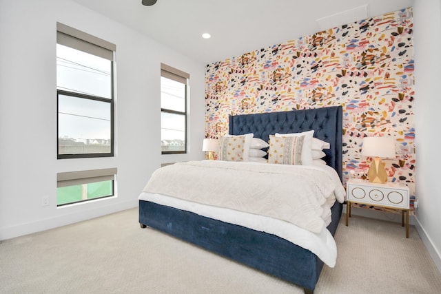 bedroom with carpet floors