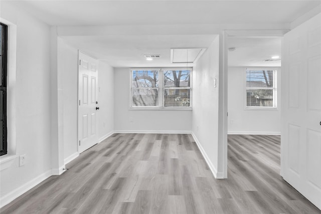 interior space featuring light wood-type flooring