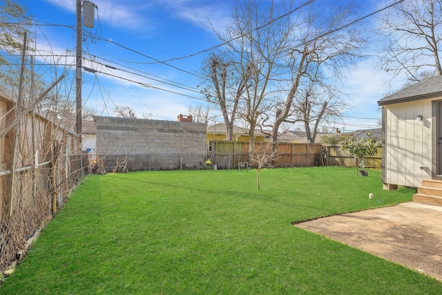 view of yard featuring a patio area