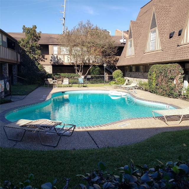 view of pool with a patio area