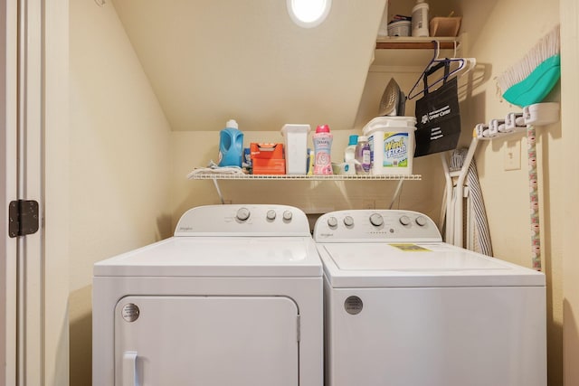 laundry room with separate washer and dryer