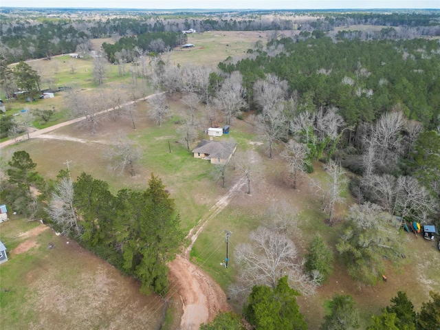 bird's eye view with a rural view