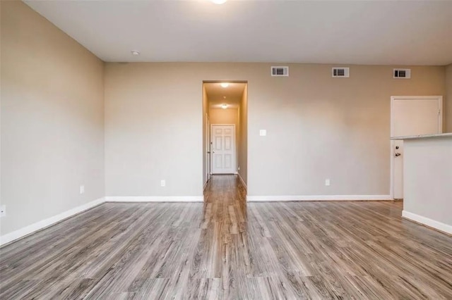 empty room featuring light hardwood / wood-style flooring