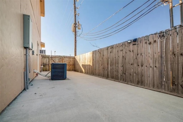 view of patio / terrace with central AC unit