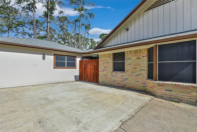 view of home's exterior featuring a patio