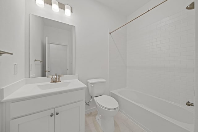 906 Hooks Trl, League City, TX 77573 - full bathroom featuring tile patterned flooring, vanity, tiled shower / bath combo, and toilet