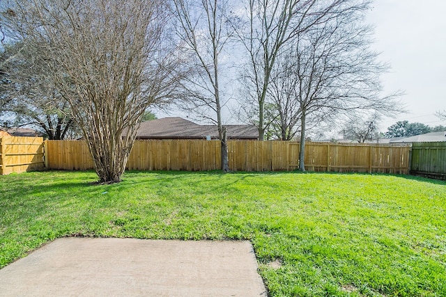 view of yard featuring a patio